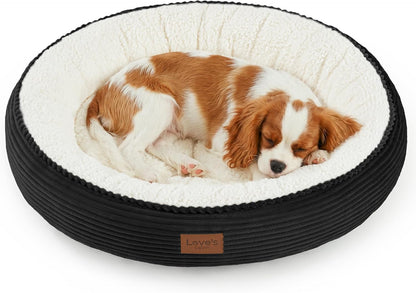 Love'S Cabin round Donut Cat and Dog Cushion Bed, 20In Bed for Cats or Small Dogs, Anti-Slip & Water-Resistant Bottom, Super Soft Durable Fabric Pet Beds, Washable Luxury Cat & Dog Bed Gray25