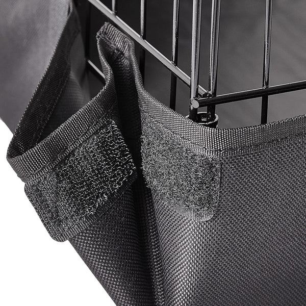 Amazon Basics Leakproof Canvas Bottom Guinea Pig Cage, Easy to Clean Small Animal Habitat with Divider Set, Indoor/Outdoor, Portable, No Tools Needed, 47.6"L X 24.2"W X 14"H, Black4