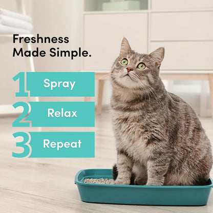 Clean Revolution Cat Litter Deodorizer Spray – 18Oz, Probiotic Odor Elimination with Dustlock™, Fragrance-Free, Extends Litter Life, Non-Toxic, Safe for All Cats, Made in USA4