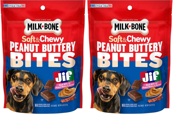 Milk-Bone Soft & Chewy Peanut Buttery Bites, 11.8 Oz. Bag | Soft Dog Treats with Jif Peanut Butter22