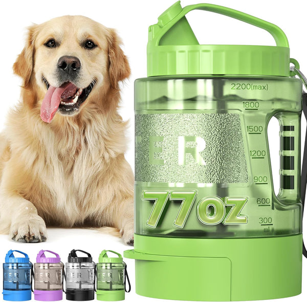Lesotc Dog Water Bottle, Portable Water Dispenser with Travel Water Bowl, Leak Proof Pet Travel Squeeze Bottle, Puppy Essentials Dog Stuff Accessories for Outdoor Walking, Hiking, Camping21