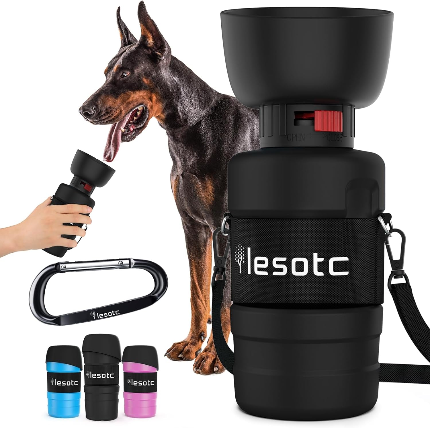 lesotc-dog-water-bottle-portable-water-dispenser-with-travel-water-bowl-leak-proof-pet-travel-squeeze-bottle-puppy-essentials-dog-stuff-accessories-for-outdoor-walking-hiking-camping
