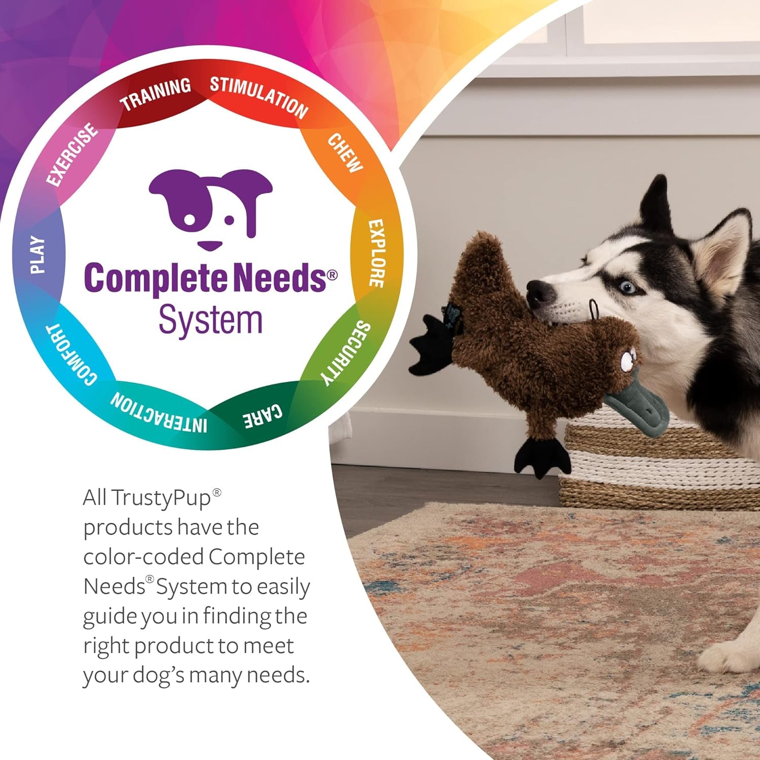 trustypup-strong-n-silent-platypus-silent-squeak-plush-dog-toy-chew-guard-technology-brown-large