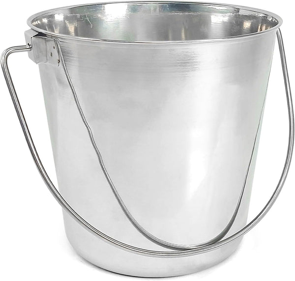 Heavy Duty Stainless Steel Bucket, 1 Quart – Durable Small Metal Bucket for Feeding, Watering Pets & Cleaning – Perfect for Kennels, Critter Crates, Cages and Hanging on Fences7