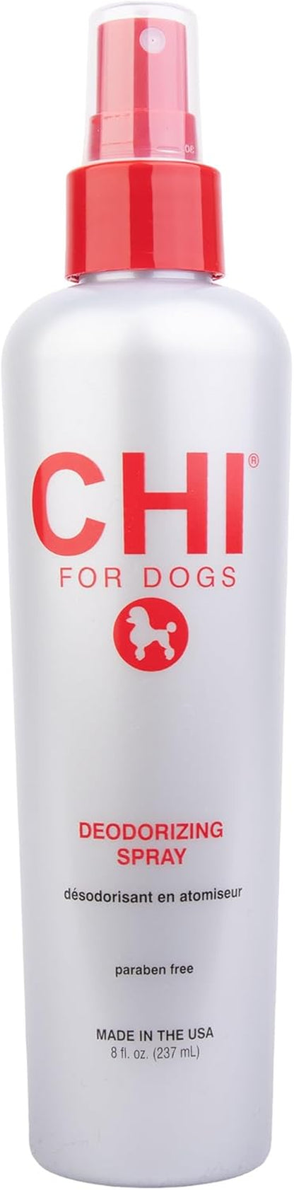 CHI for Dogs Deodorizing Spray, Unscented, 8 Fl Oz | Refreshes Coats and Reduces Odor between Baths While Moisturizing Fur1