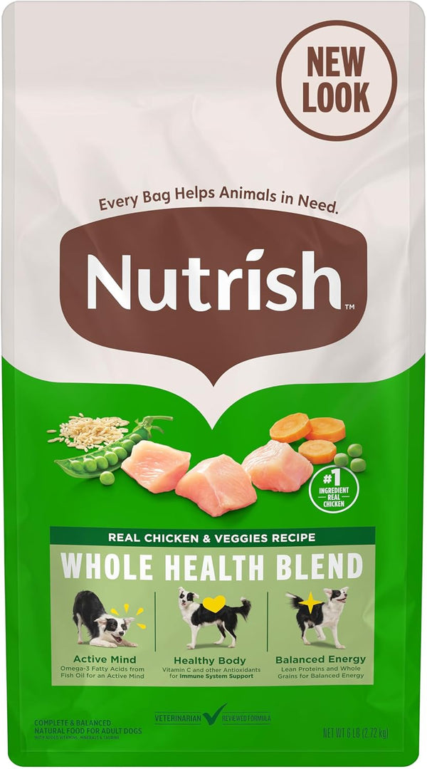 Nutrish Real Chicken & Veggies Recipe Whole Health Blend Dry Dog Food, 14 Lb. Bag, Packaging May Vary (Rachael Ray)12