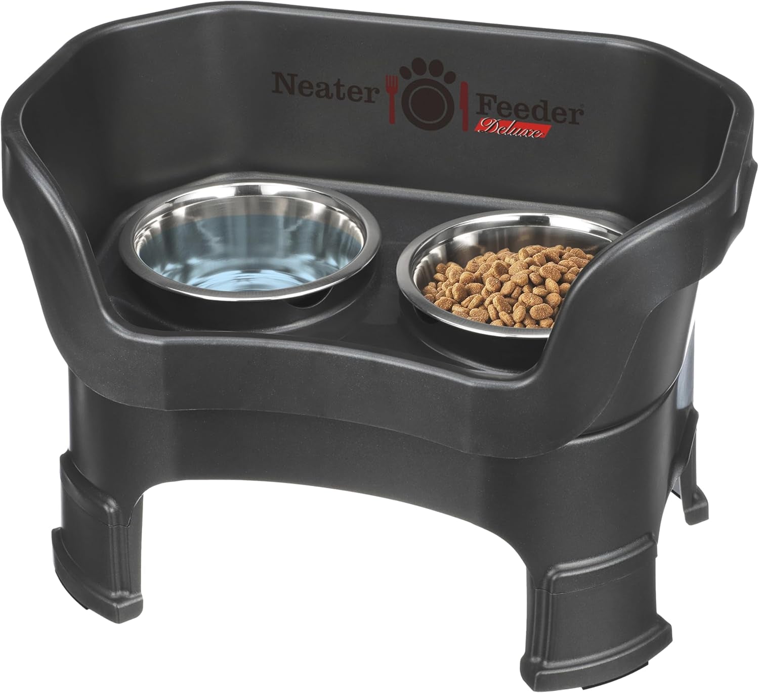 neater-feeder-deluxe-mess-proof-elevated-dog-bowls-for-small-dogs-up-to-19-lbs-2-height-adjustable-6-7-5-no-spill-raised-dog-bowl-stand-stainless-steel-food-bowl-set-made-in-usa-cappuccino