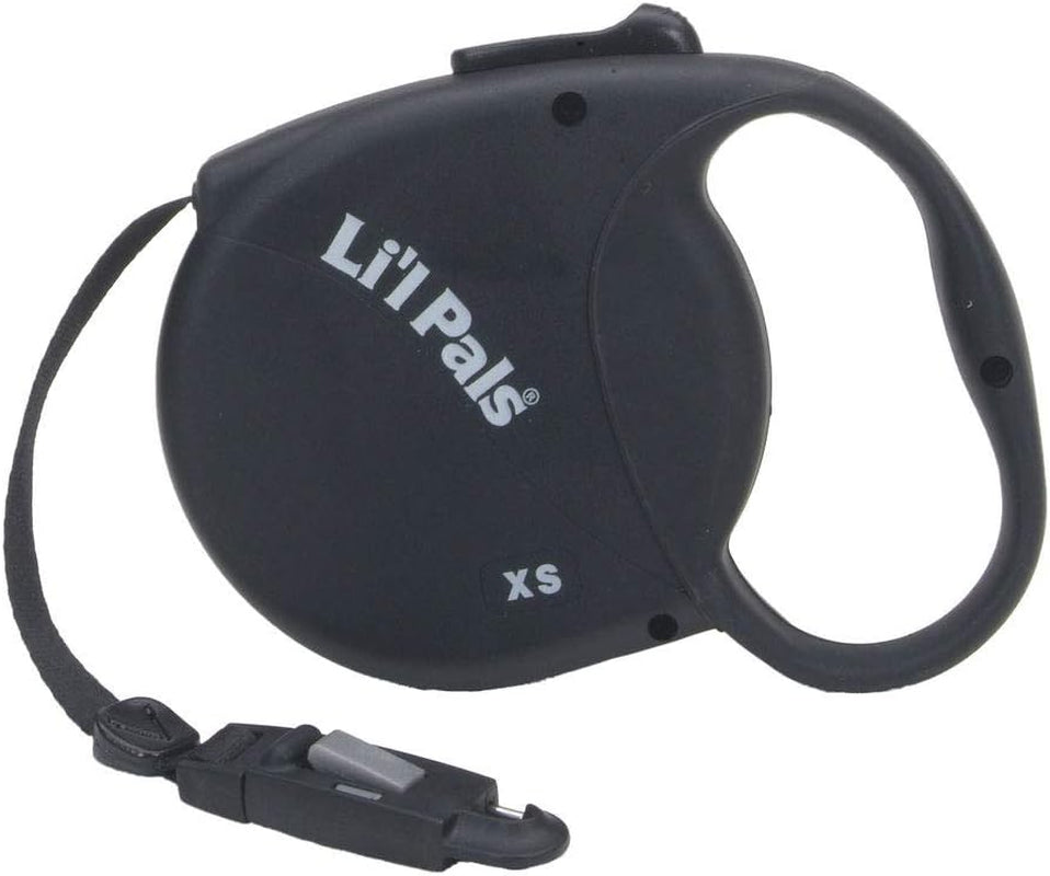 coastal-pet-lil-pals-dog-retractable-leash-with-e-z-snap-12-feet-of-retractable-leash-easy-attachment-to-collars-harnesses-for-small-dogs-and-puppies-1-16-lbs-black