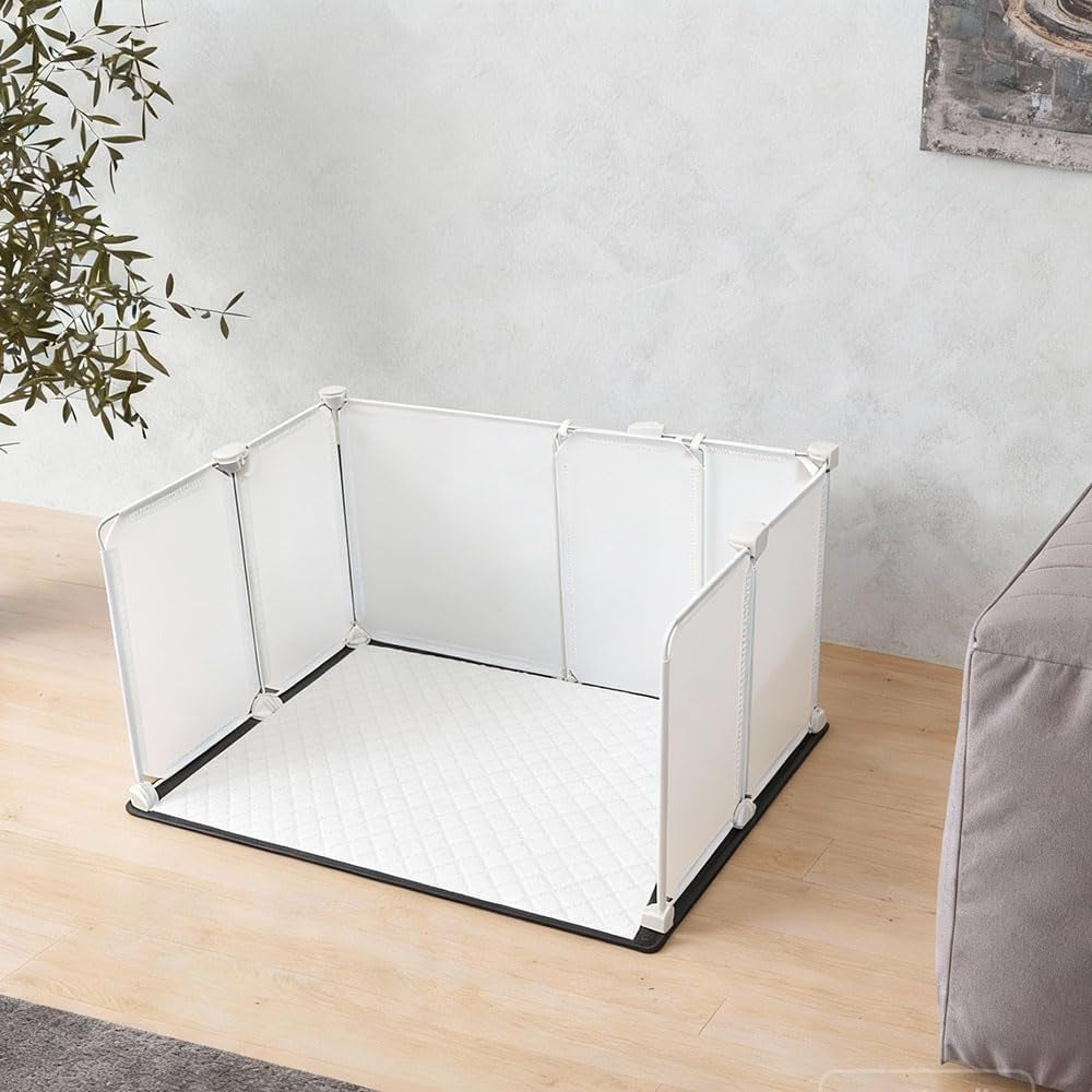 litter-box-splash-guard-litter-box-pee-shields-for-dogs-easy-to-clean-indoor-dog-fence-with-puppy-pee-pad-holder-tray-fits-suitable-for-small-and-young-dogs-small