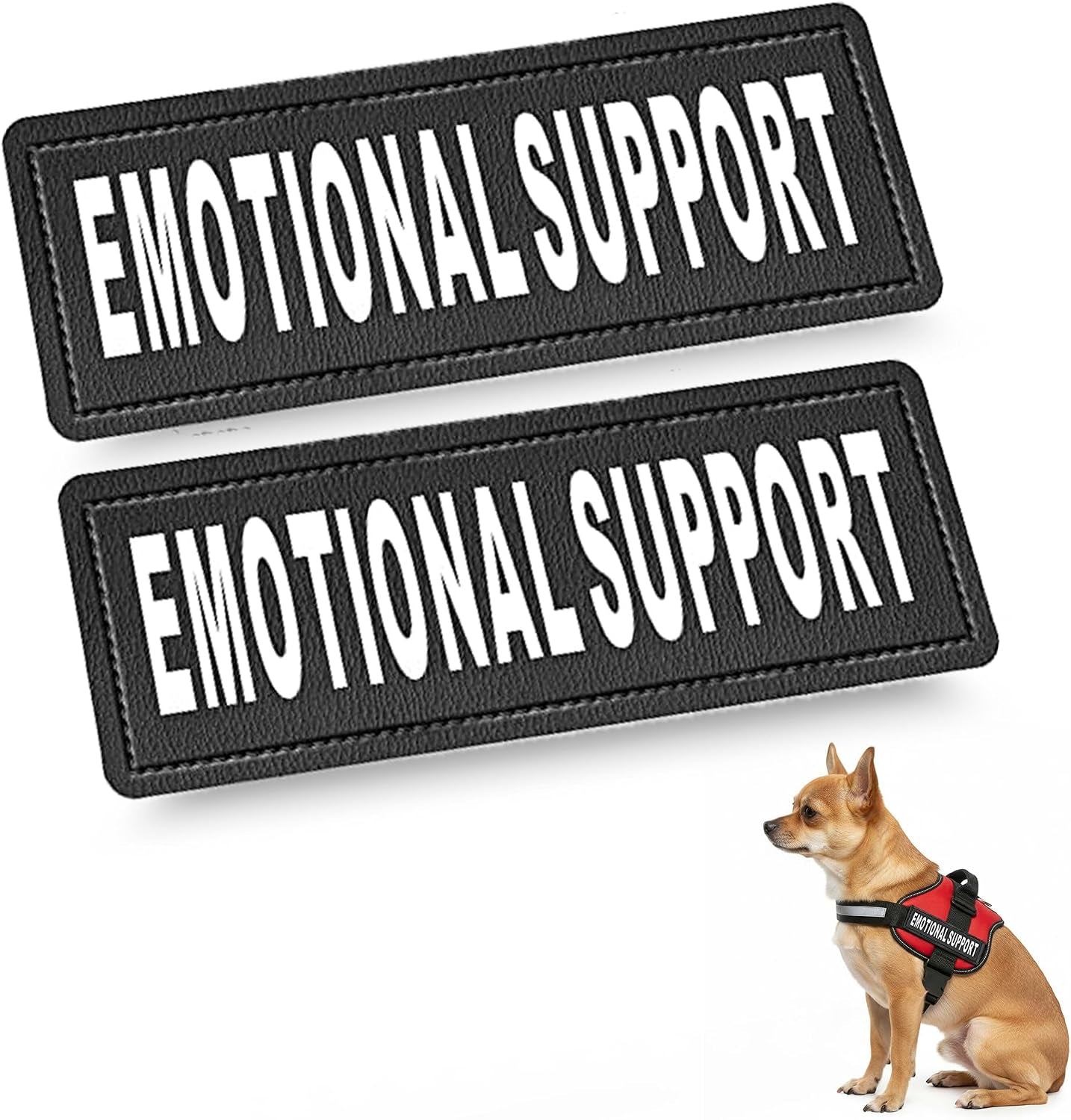 industrial-puppy-emotional-support-dog-patch-reflective-xs-1-x-2-75-in-clear-visibility-durable-vest-patches-for-identification-compatible-with-hook-loop-vest-gear-xs-1x2-75-inch