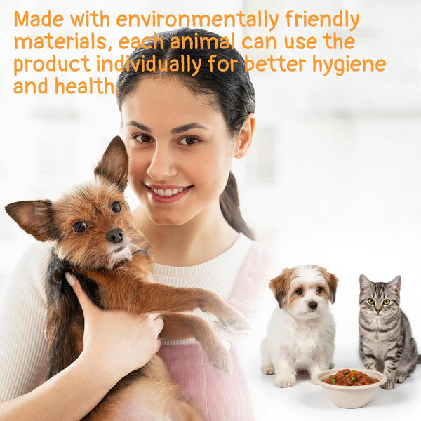 250 Pcs Disposable Pets Bowls Bulk Compostable Pets Feeding Bowls Thickened Disposable Pet Bowl Paper Dog Travel Bowl for Small Dogs Puppy Cat, Leakproof Pet Feeding and Watering5