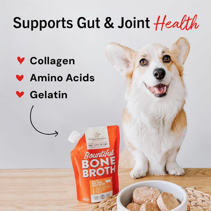 Stella & Chewy'S Human-Grade Grass-Fed Beef Bone Broth for Dogs - Joint & Gut Health Liquid Food Topper with Collagen & Turmeric, 16 Fl Oz Resealable Pouch7