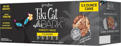 Tiki Cat after Dark Wet Cat Food, Variety Pack, 5.5 Oz. Cans (8 Count)1