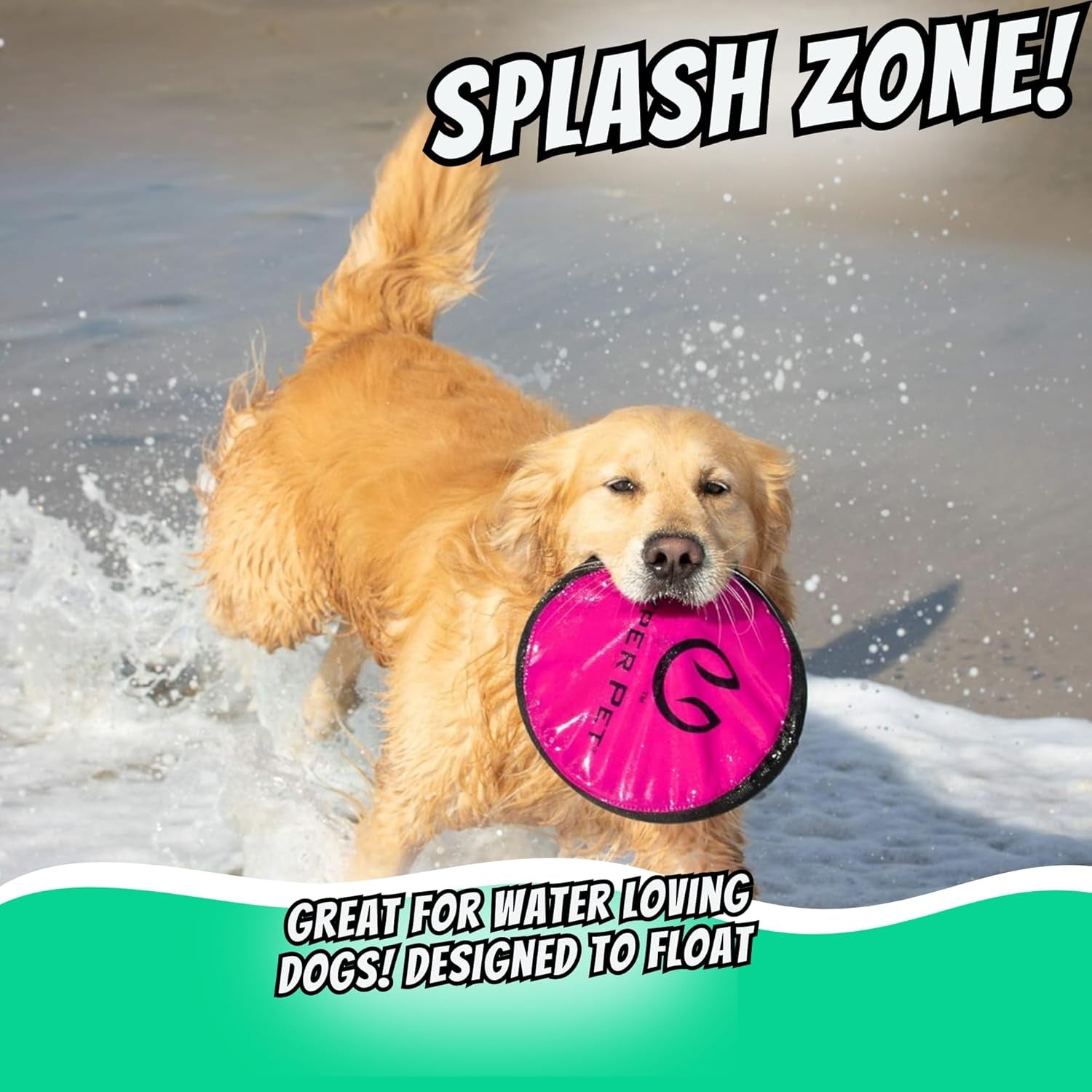 hyper-pet-flippy-flopper-flying-disc-soft-dog-toy-9-inch-floats-2-pack-safe-on-teeth-for-all-breeds-stays-on-the-water-surface-for-pool-and-lake-fetch-games-colors-may-vary-with-every-order