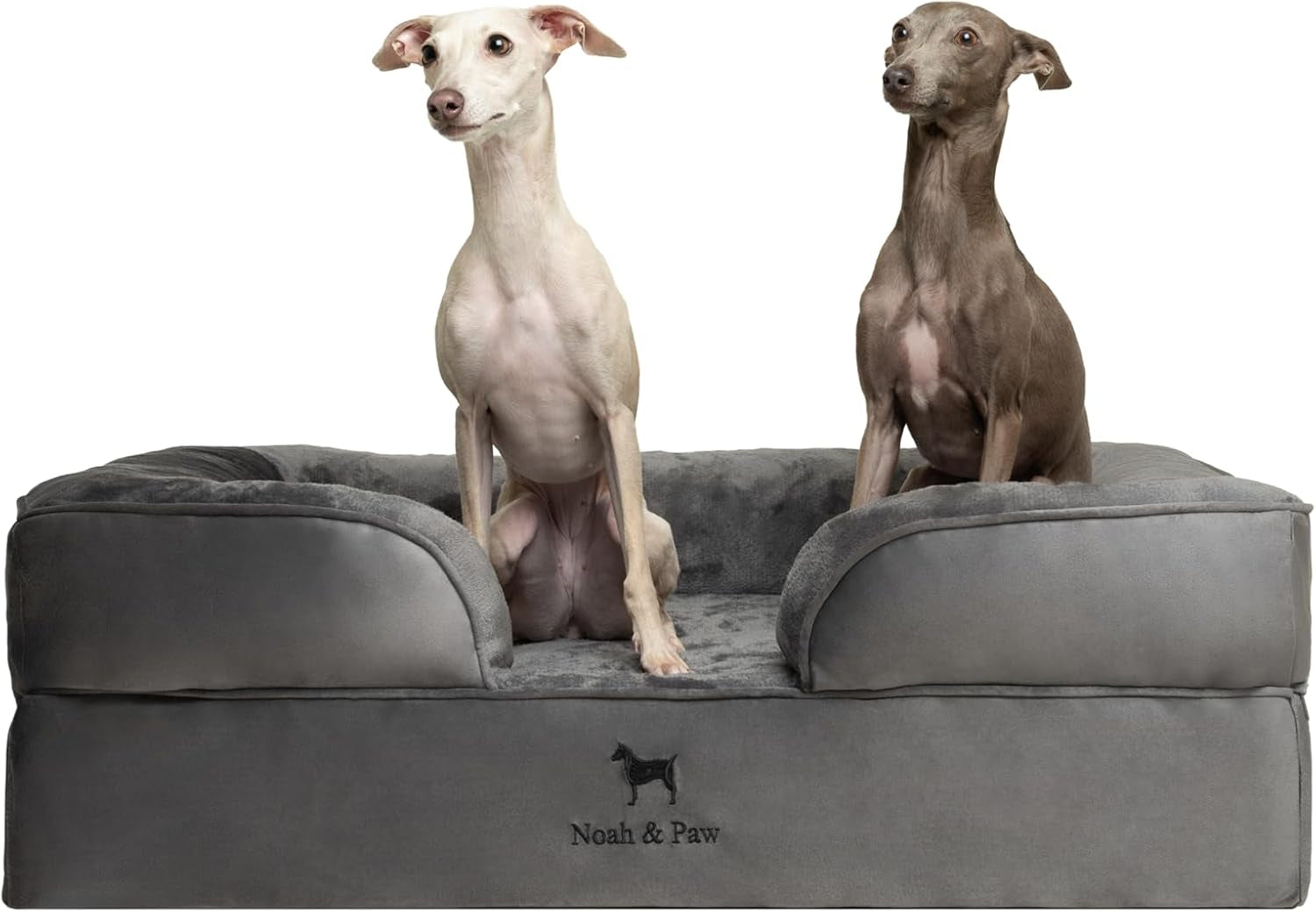 noah-paw-large-dog-bed-35x25x11-inch-orthopedic-dog-beds-eggshell-memory-foam-infused-with-cooling-gel-inner-cover-water-resistant-machine-washable-faux-leather