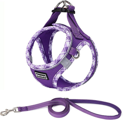 Mercano Soft Mesh Dog Harness and Leash Set, Step-In Reflective Breathable Lightweight Vest Harnesses with Safety Buckle for Small Dogs, Cats (Pink, S)22
