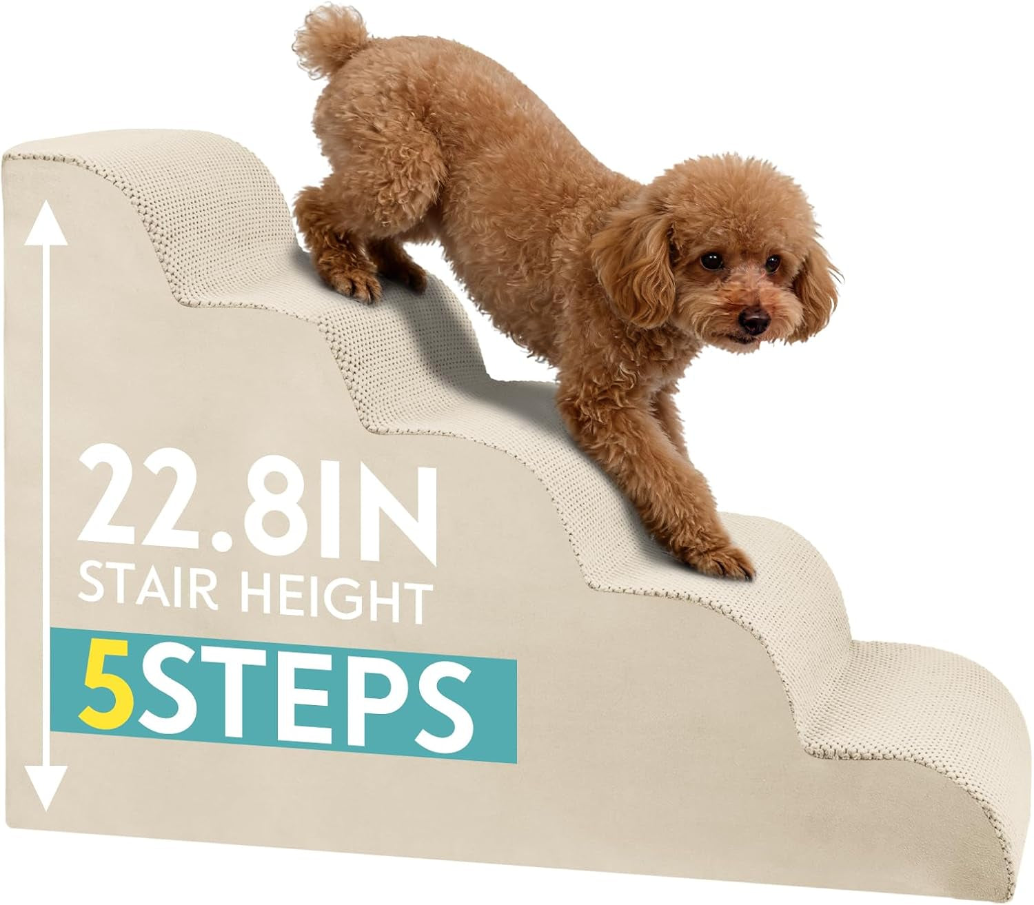 dog-stairs-for-small-dogs-19-7-h-pet-stairs-4-steps-ramp-for-puppy-older-cat-stairs-with-whole-30d-high-density-foam-corduroy-fabric-non-slip-bottom-dog-steps-for-bed-and-couch-grey-4-step