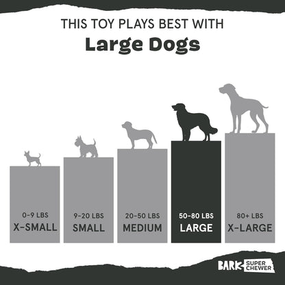 Barkbox Hambone Super Chewer Tough Dog Chew Toy - Toy for Large Dogs | for Aggressive Chewers, Plush Cover with Rubber Core - 2 Toys in 1 - Two Layer Treat Dispensing Dog6