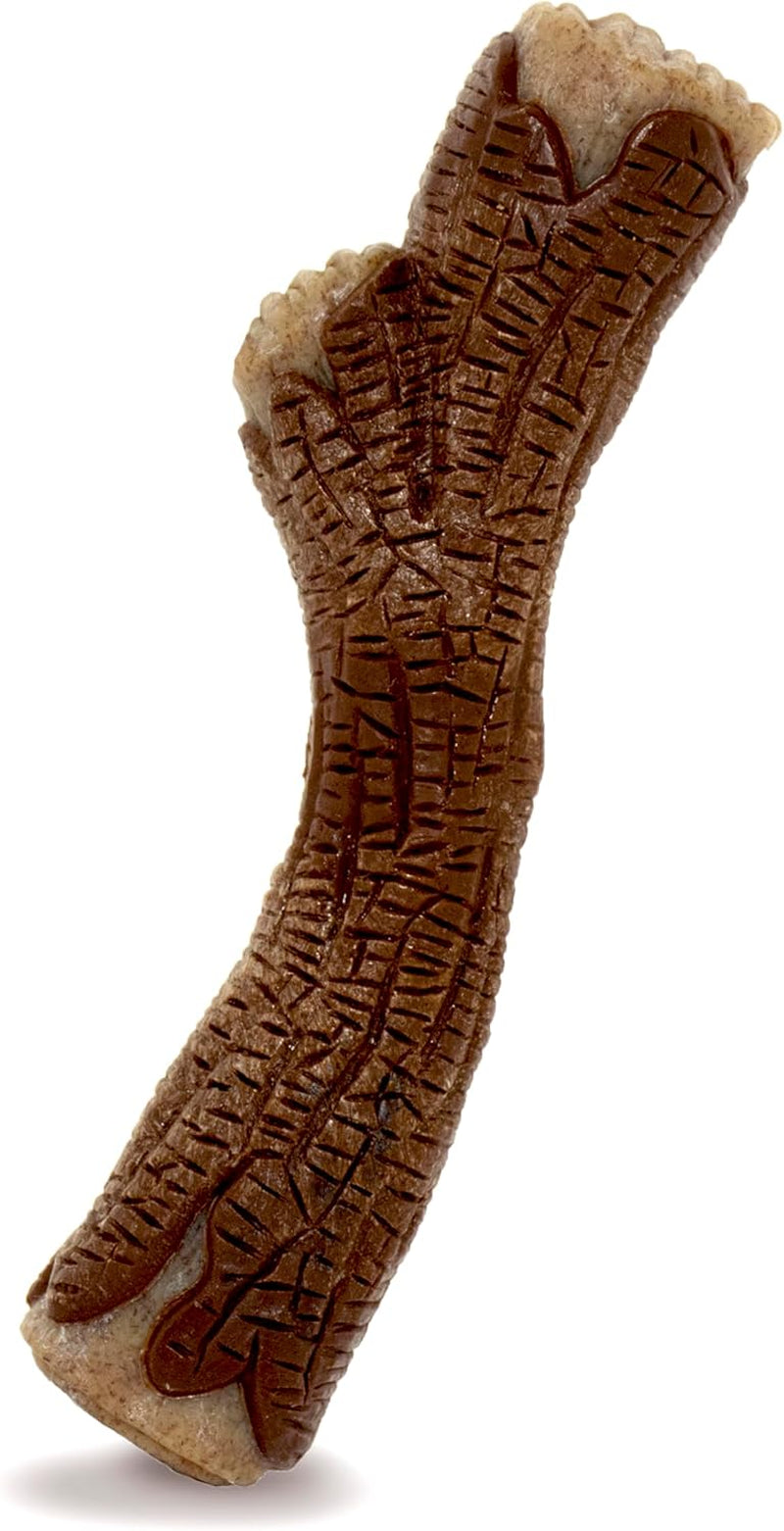 nylabone-strong-chew-stick-made-with-real-wood-dog-chew-toy-medium-bacon-flavor-medium-breeds-no-splintering-durable-chew-toys-long-lasting-helps-clean-teeth-medium-breeds-up-to-35-lbs