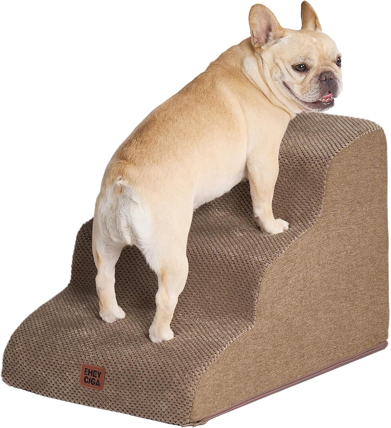 eheyciga-curved-dog-stairs-ramp-for-5-step-high-beds-22-6-h-dog-steps-33d-density-of-pure-foam-for-small-dogs-and-cats-pet-stairs-for-high-bed-climbing-non-slip-balanced-pet-step-indoor-grey