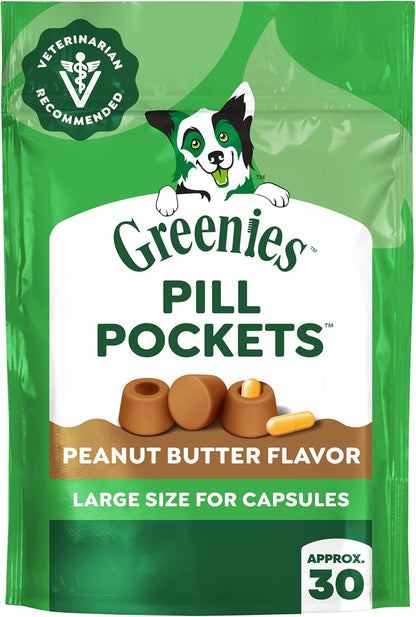 Greenies Pill Pockets Large Size Dog Treats, Peanut Butter, 15.8 Oz | Vet-Recommended, Capsule Size, Low Calorie, Odor Masking, Stress- and Mess-Free Medication Experience17