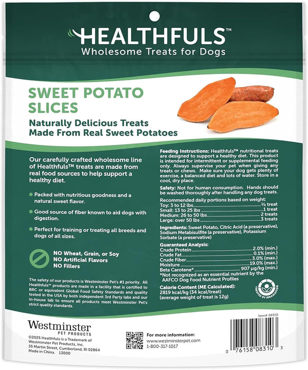 Healthfuls Sweet Potato Slices Healthy Dog Treats – Limited Ingredient, Grain Free, Made from Real Dried Sweet Potatoes, 16 Oz2