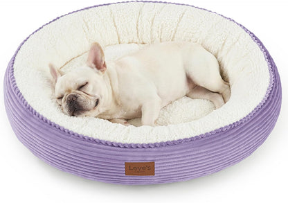 Love'S Cabin round Donut Cat and Dog Cushion Bed, 20In Bed for Cats or Small Dogs, Anti-Slip & Water-Resistant Bottom, Super Soft Durable Fabric Pet Beds, Washable Luxury Cat & Dog Bed Gray13