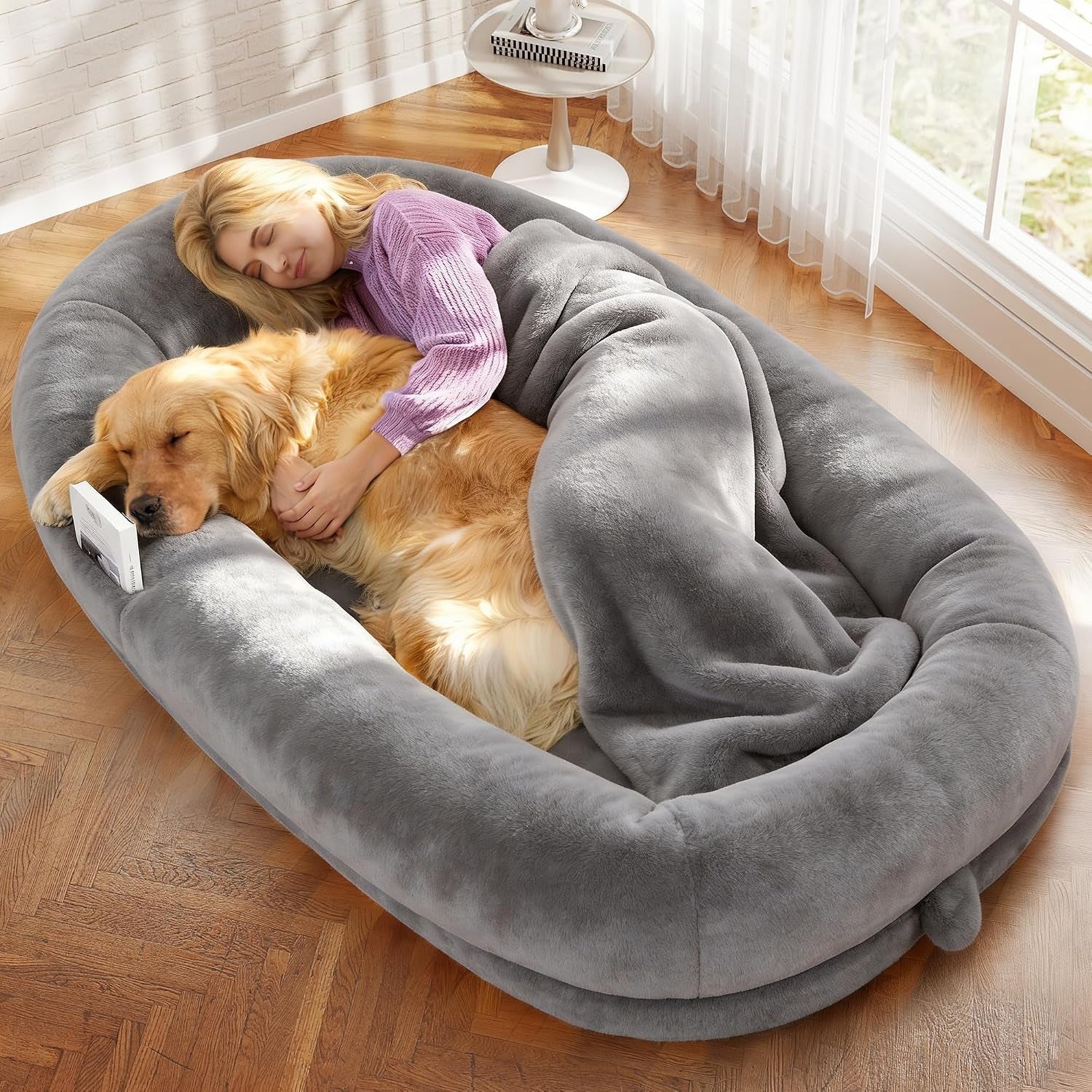 murago-human-dog-bed-for-adults-71x43x10-light-grey-long-human-size-dog-bed-removable-cover-orthopedic-design