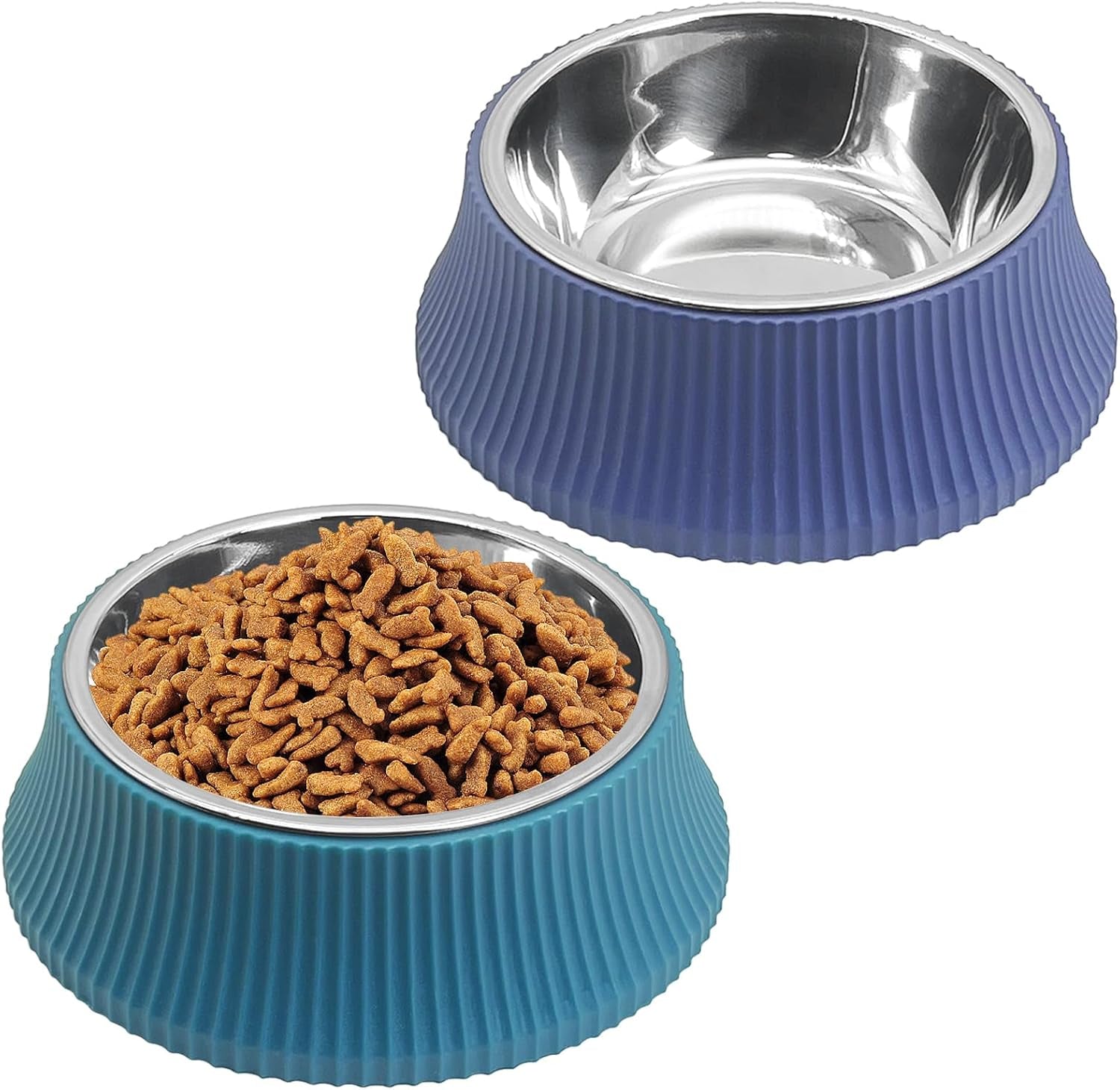 kathson-crate-dog-bowl-removable-stainless-steel-hanging-pet-kennel-cage-bowl-food-water-feeder-coop-cup-for-puppy-cat-rabbit-guinea-pigs-ferret-bird-2-pcs-size-m-blue-and-green