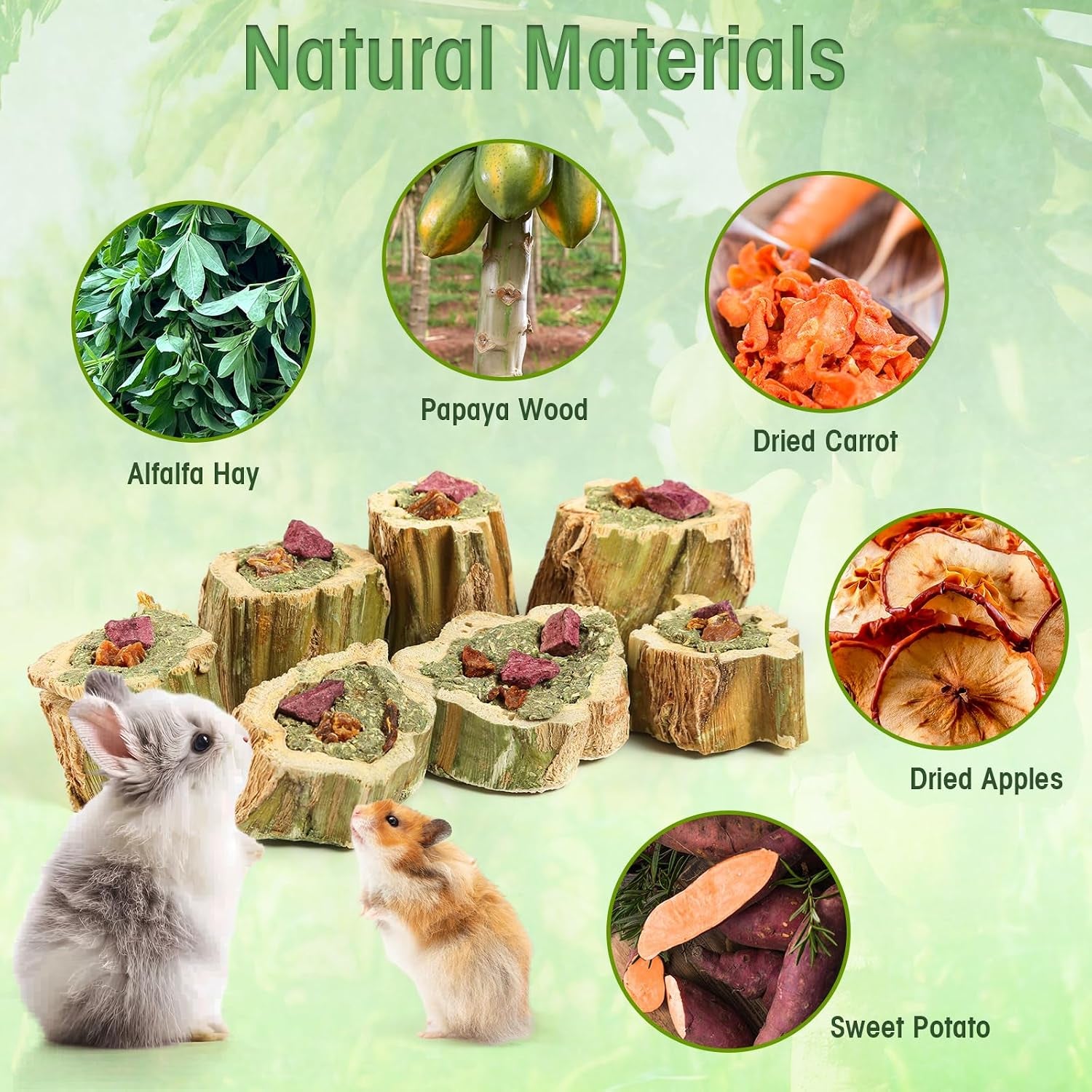 abizoo-rabbit-chew-toys-for-bunny-natural-papaya-wood-chew-treats-with-organic-alfalfa-hay-dried-carrot-apple-and-sweet-potato-for-rabbits-guinea-pigs-hamsters-chinchillas-gerbils3-5oz-100g