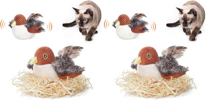Potaroma Cat Toys Rechargeable Flapping Bird Sparrow, Lifelike Chirp Tweet, Touch Activated Kitten Toy Interactive Cat Exercise Toys for All Breeds Cat Kicker Catnip Toys 4.0 Inches | Touch Activated, Interactive Kitten Exercise for All Breeds with Catnip, 4.0 Inches9