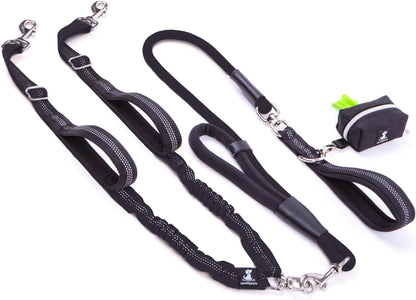 Sparklypets Double Dog Leash for 2 Dogs – Rope Bungee Dual Leash for Medium and Large Breeds with Padded Handles & Tangle Free (Teal, Medium/Large)25