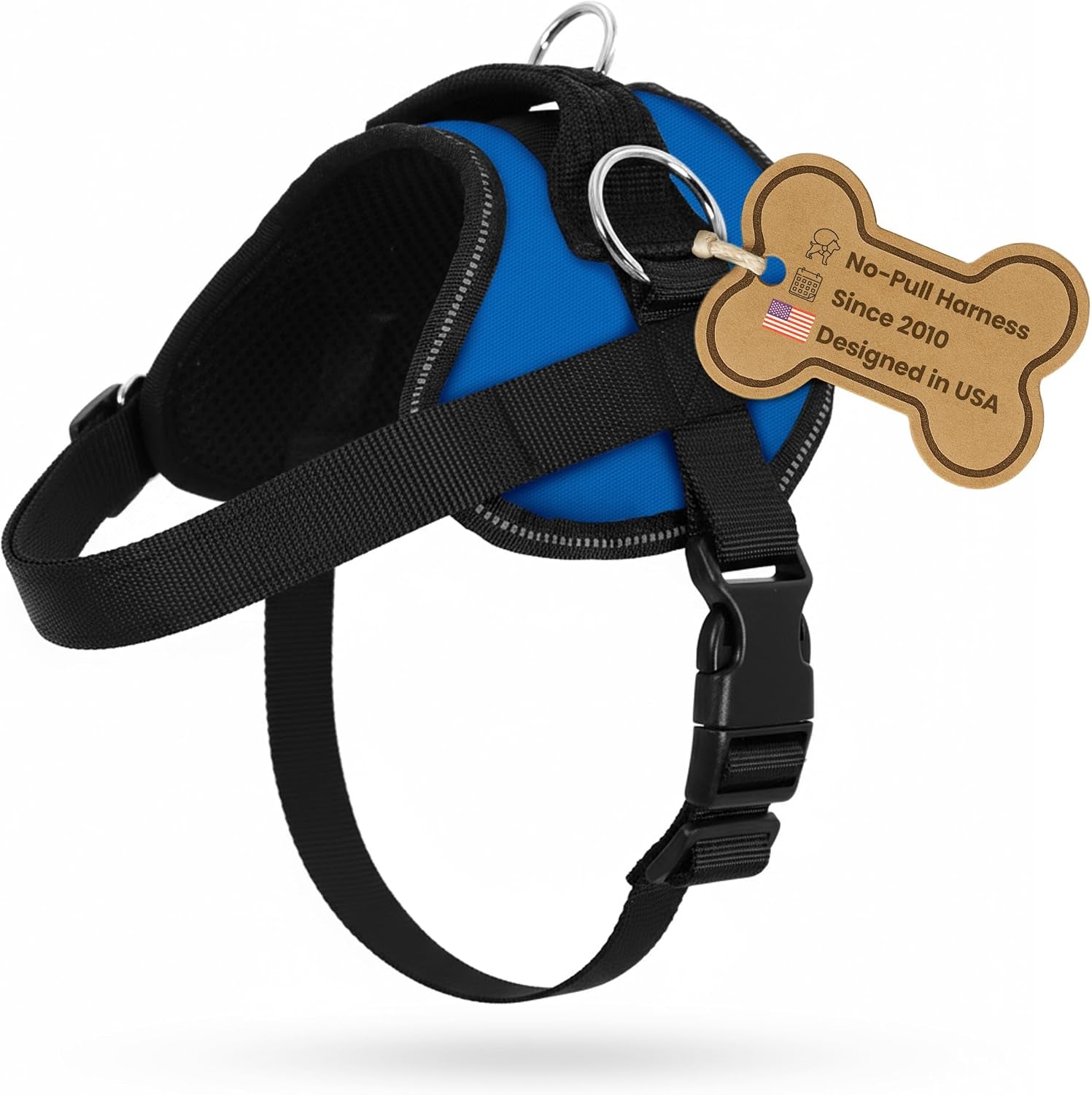 bark-appeal-tan-plaid-no-pull-dog-harness-for-extra-small-to-small-sized-pets-adjustable-reflective-vest-with-3-leash-clips-for-added-control-easy-walks-training-small