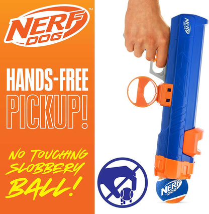 Nerf Dog Tennis Ball Blaster Dog Toy Blue/Orange, 16 Inch Compact Blaster with 1 Ball6