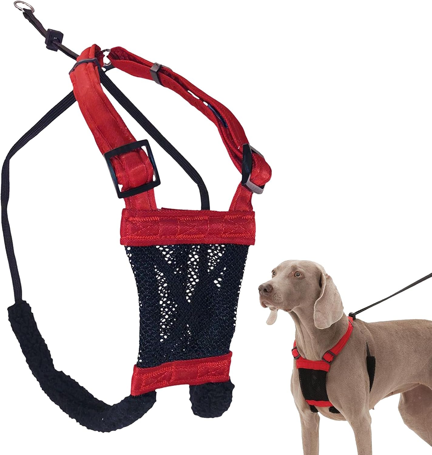 sporn-no-pull-dog-harness-durable-nylon-mesh-harness-for-large-dogs-no-choke-design-padded-restraint-sleeves-adjustable-fit-easy-on-off-large-xl-for-extra-large-breeds-black