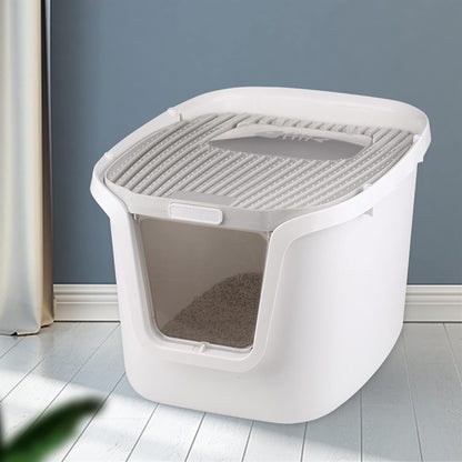 Dog Potty Training Toilet ﻿ Cat Litter Box Top Entry Type Pan with Scoop Large Anti-Splashing Closed Potty Suitable for 12.5KG(C)4