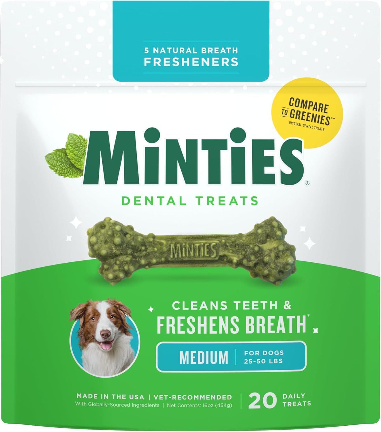 minties-dog-dental-bone-treats-tiny-small-dental-dog-treats-16-ounces-cleans-teeth-fight-bad-breath-removes-plaque-and-tartar-40-count
