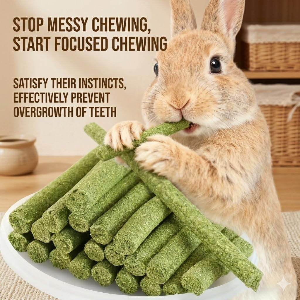 500g-92-pcs-natural-timothy-alfalfa-hay-sticks-dental-chew-treats-for-rabbits-guinea-pigs-hamsters-chinchillas-healthy-teeth-grinding-snacks