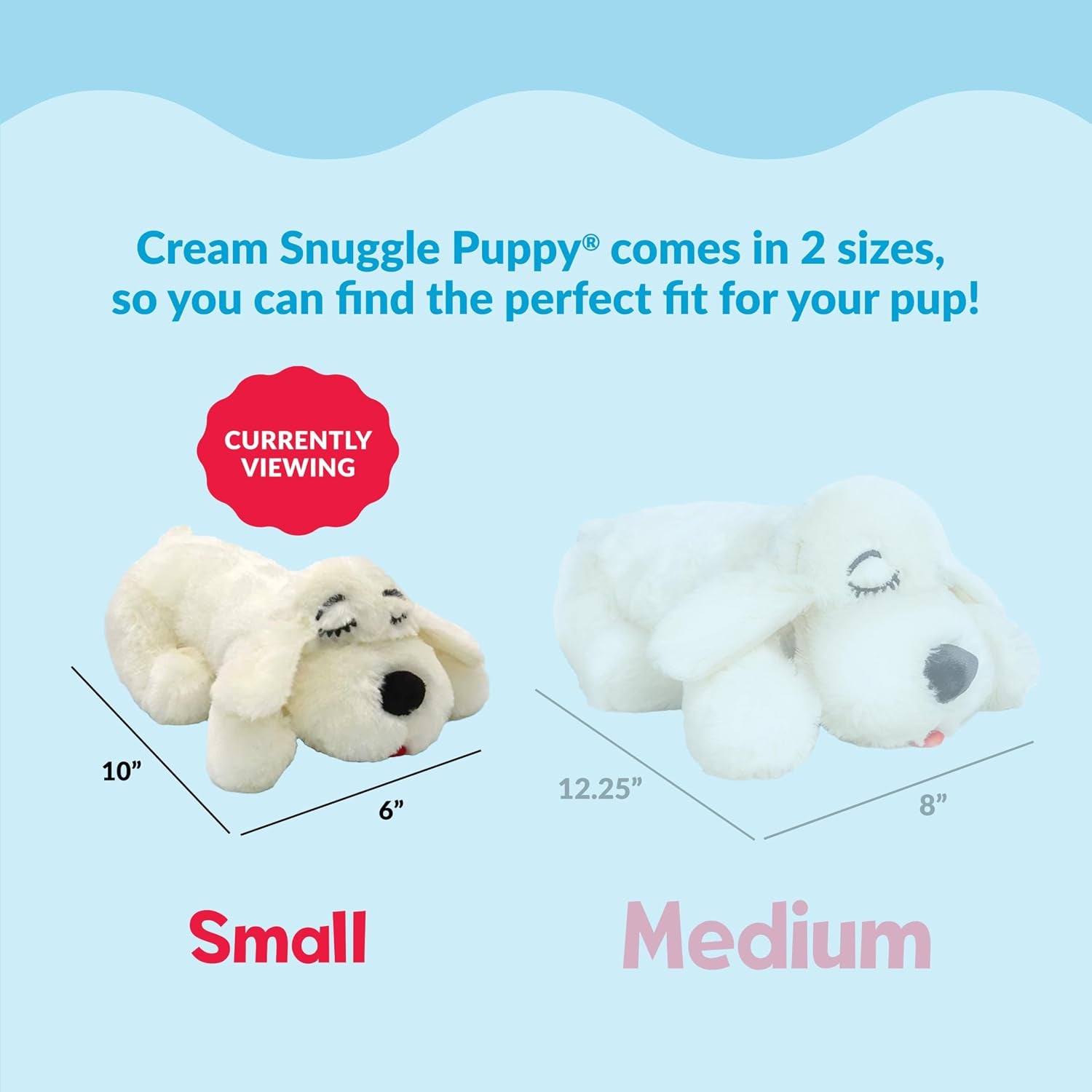 snuggle-puppy-heartbeat-puppy-toy-for-small-breeds-compact-plush-dog-toy-with-real-feel-pulse-designed-for-crate-time-first-nights-and-rest-cream