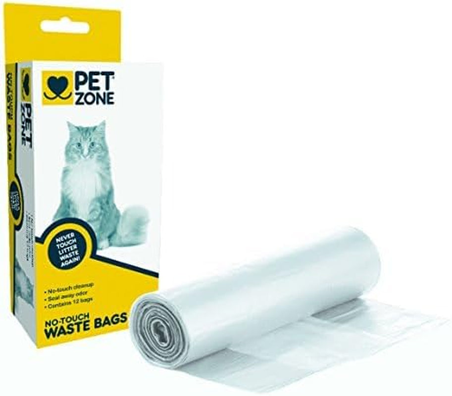 pet-zone-universal-no-touch-cat-litter-waste-bags-12-pack-easy-cleanup-hygienic-disposal-without-direct-contact-fits-most-boxes-and-pans-mess-free-daily-routine-simple-tie-lift-and-toss-design