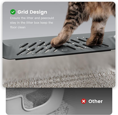Extra Large XXL Stainless Steel Cat Litter Box with Lid, 26" L X 18" W X 12" H Metal Litter Box with Hight Sides for Big Cats & Multiple Cats, Never Absorbs Odors, Anti-Urine Leakage, Easy Cleaning6