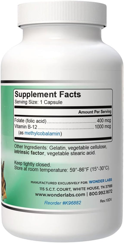 Pet Factor B-12 | Vitamin B-12 in Methylcobalamin Form | Popular in Treatment of EPI in Dogs 180 Capsules2