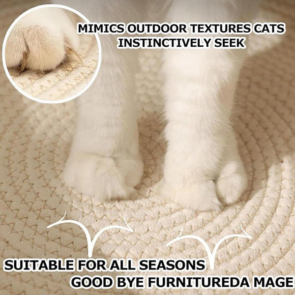 Instinct Basket, Stimuli Handwoven Cat Basket for Cats, Large | round Boho Cat Bed, Cotton Rope Weave, Scratchable & Breathable, Reduces Bed Rejection for Cats5