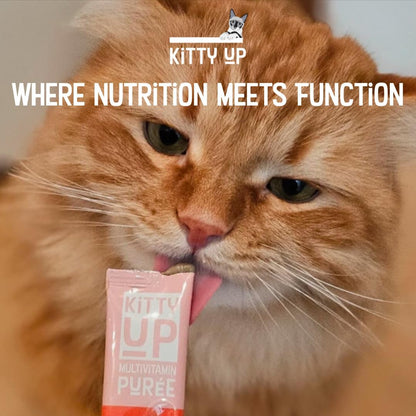 Kitty up Lickable Cat Treats - Real Tuna Puree Squeeze Tube Multivitamins | with Lysine & Taurine, Grain-Free, Wet, for Indoor Cats8