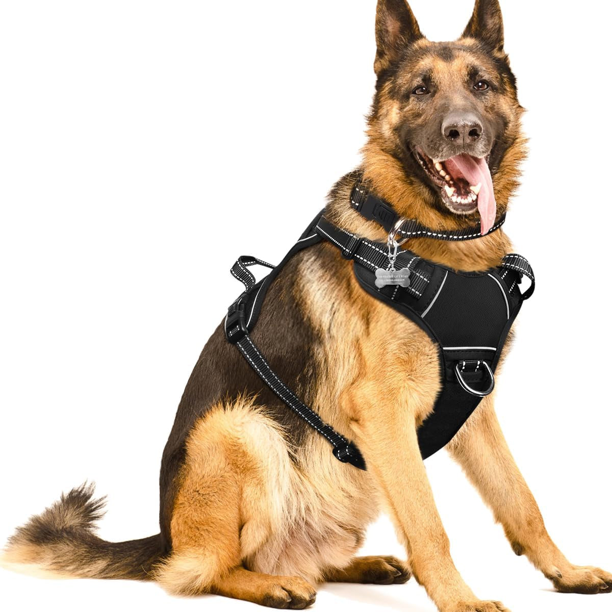 dog-harness-no-pull-pet-harnesses-with-dog-collar-adjustable-reflective-oxford-outdoor-vest-front-back-leash-clips-for-small-medium-large-extra-large-dogs-easy-control-handle-for-walking