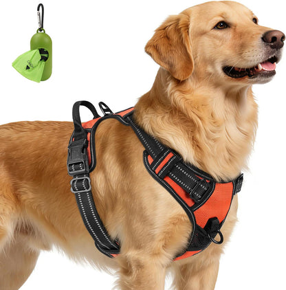 Joytale No Pull Dog Harness Medium Sized Dog, Front Clip, Black | Grab Handle for Instant Control, Padded & Adjustable Vest, Sturdy Metal D-Rings, for Safe Training & Daily Walking20