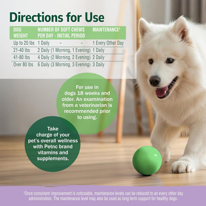 Petnc Natural Care Hip and Joint Soft Chews for Dogs, 90 Count - 27591 | Glucosamine Chondroitin MSM Dog Chews with Hyaluronic Acid, Liver Flavored Bone & Joint Support Supplement, for All Breeds6