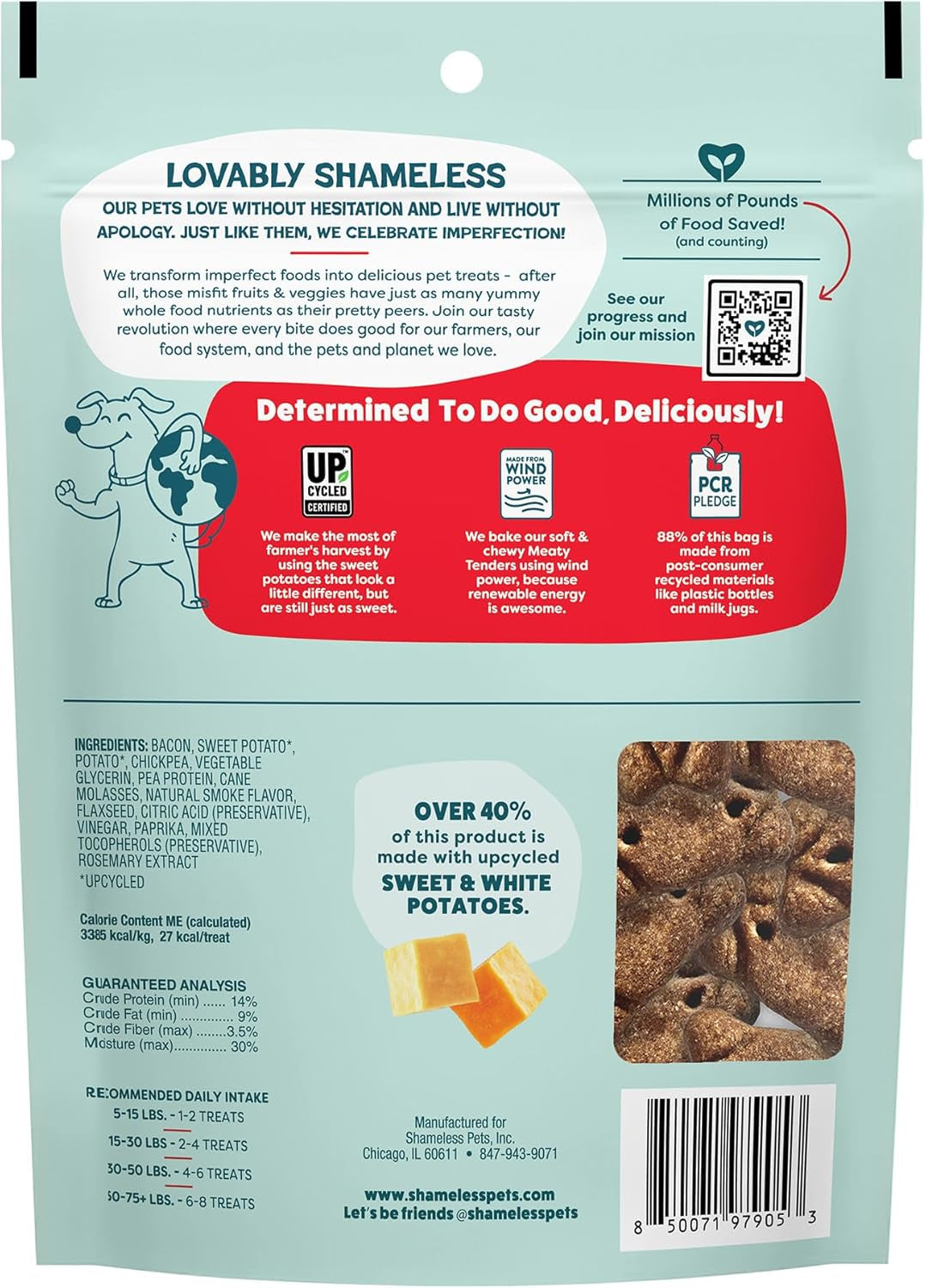 shameless-pets-soft-dog-treats-bacon-me-crazy-meaty-tenders-soft-chewy-treats-for-dogs-real-bacon-1st-ingredient-grain-free-healthy-treats-for-small-medium-large-dogs-8oz