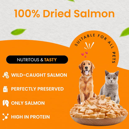 Freeze-Dried Salmon Treats for Cats & Dogs – 100% Wild Caught, Single Ingredient, High-Protein, Healthy Snack – No Additives or Preservatives – 2.7 Oz - Inspected & Tested in USA4