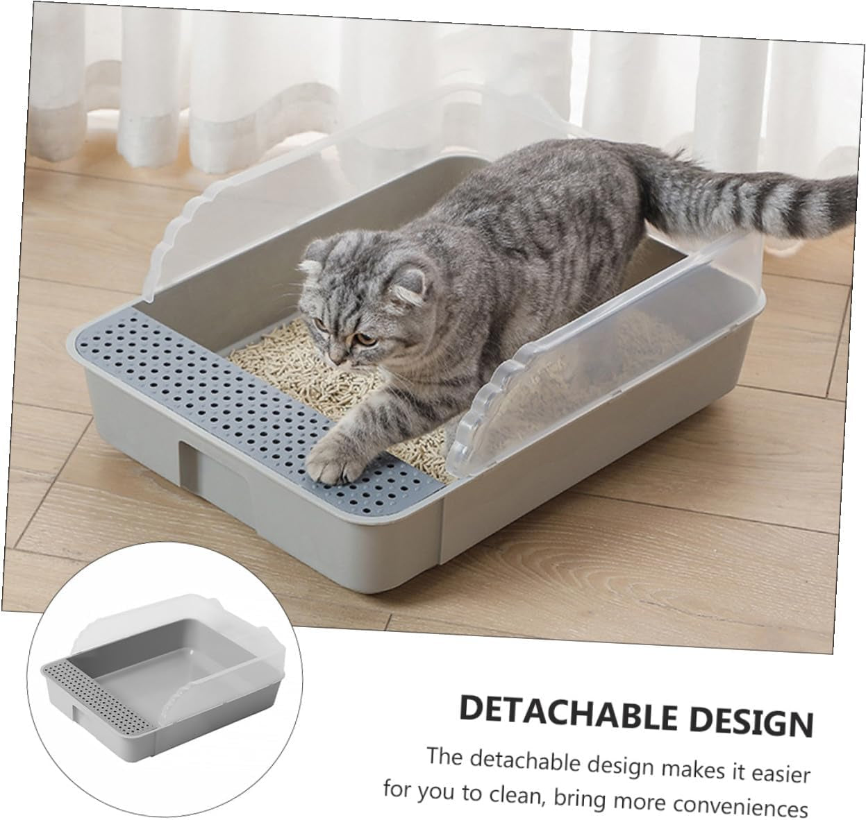 luxshiny-detachable-small-gray-cat-litter-pan-potty-with-anti-splashing-design-plastic-half-enclosed-cat-toilet-for-kitten-housebreaking